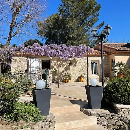 招待所 Le Mazet En Ete En Garrigue Nimoise Et Parking *